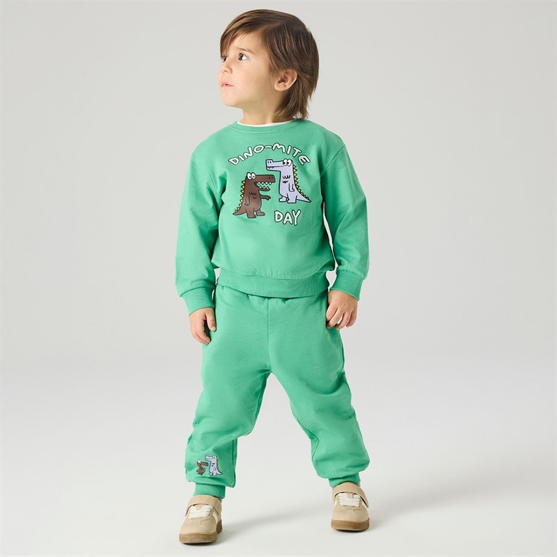 Name It Boys Mini Dakkian Sweatshirt Green Spruce - Image 4