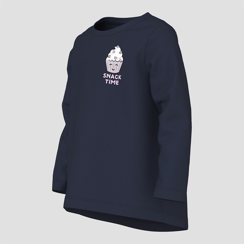 Name It Girls Violet Long Sleeve Top Navy Blazer - Image 3