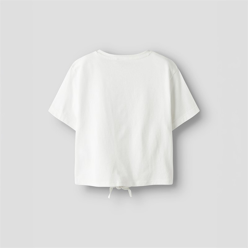 Name It Girls Vaya Short Sleeve T-Shirt Bright White - Image 2