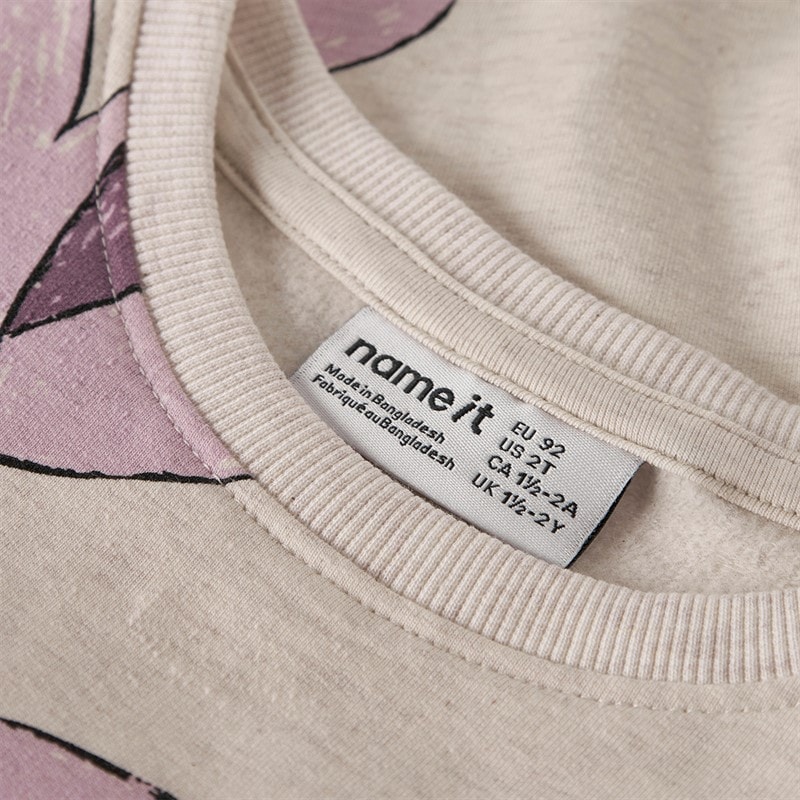 Name It Girls Teart Sweatshirt Peyote Melange - Image 3