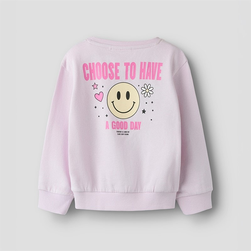 Name It Girls Diana Sweatshirt Lavender Fog - Image 2