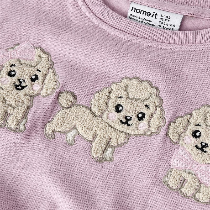 Name It Girls Dyveke Sweatshirt Mauve Mist - Image 3