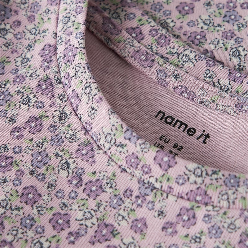 Name It Girls Tuline Long Sleeve Top Dawn Pink - Image 3