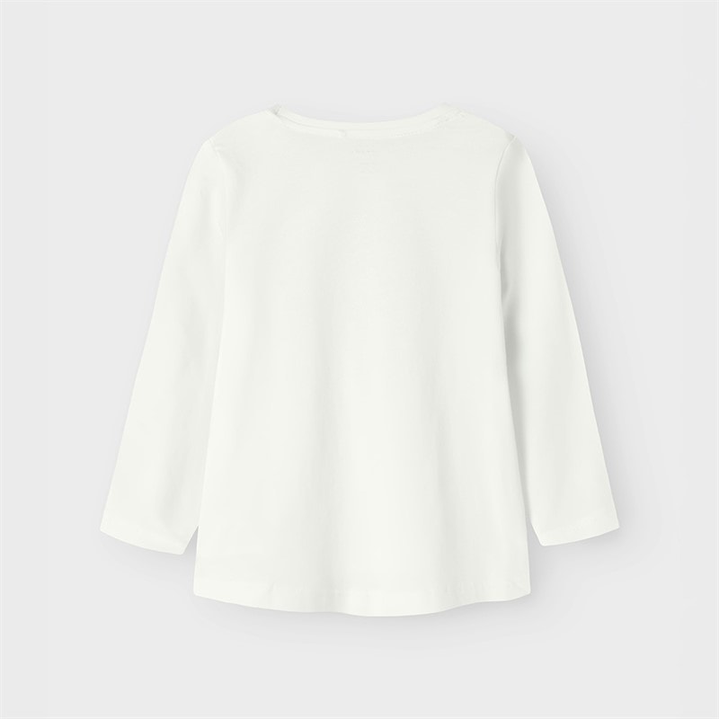 Name It Girls Violet Long Sleeve Top Cloud Dancer - Image 2