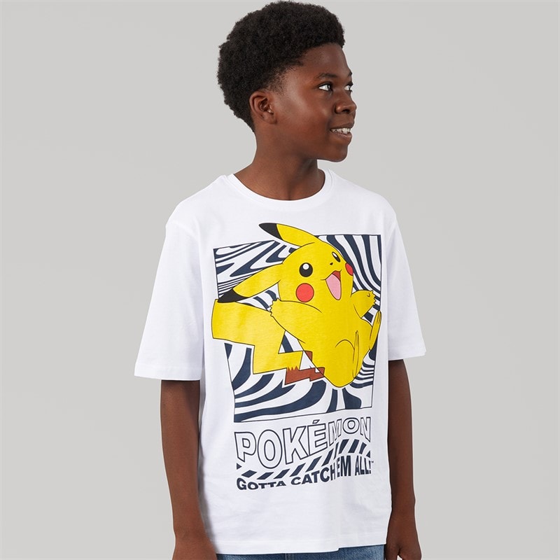 Name It Boys Amish Pokemon T-Shirt Bright White