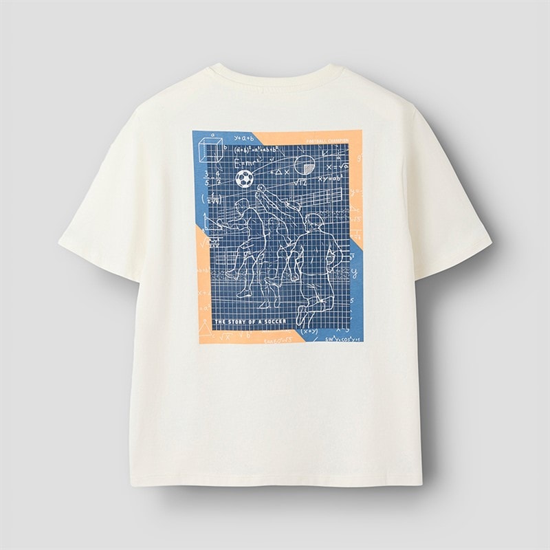 Name It Boys Himas Football T-Shirt Cloud Dancer