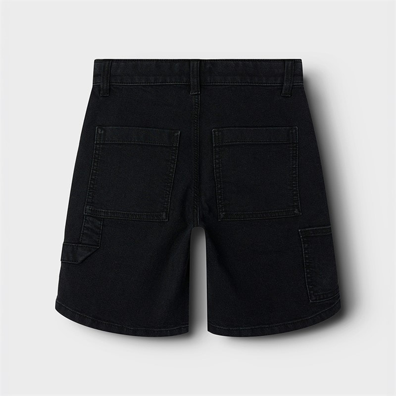 Name It Boys Pryan Carpenter Denim Shorts Black Denim - Image 2