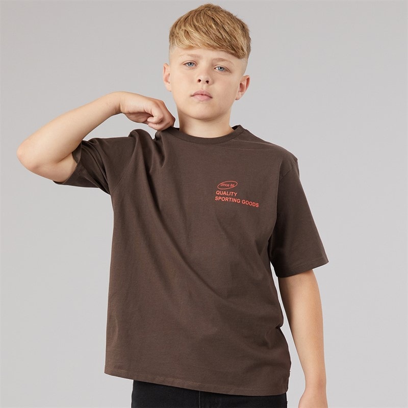 Name It Boys Jude T-Shirt Chocolate Brown - Image 2