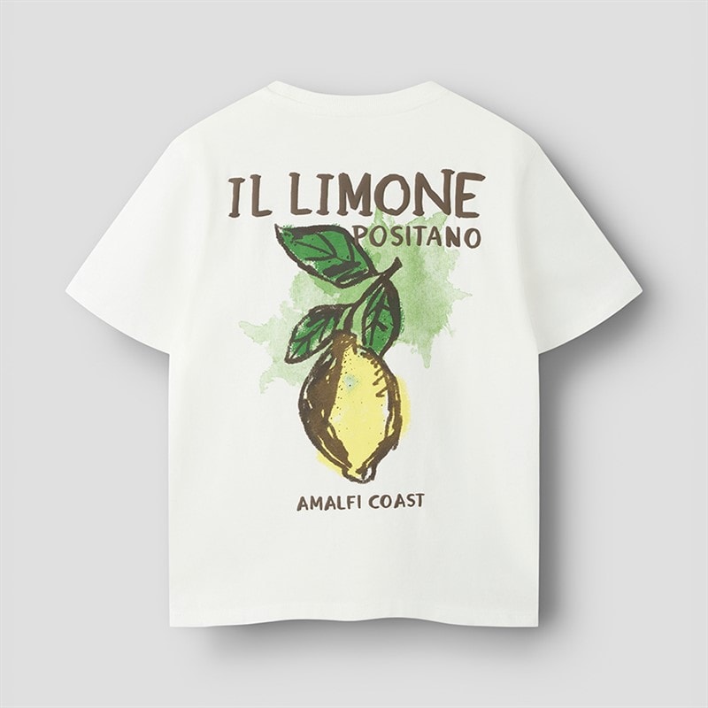 Name It Boys Halman Lemon T-Shirt Cloud Dancer/Lemon - Image 2