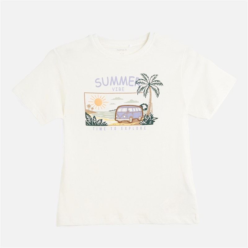Name It Boys Finnur T-Shirt Cloud Dancer/Soccer