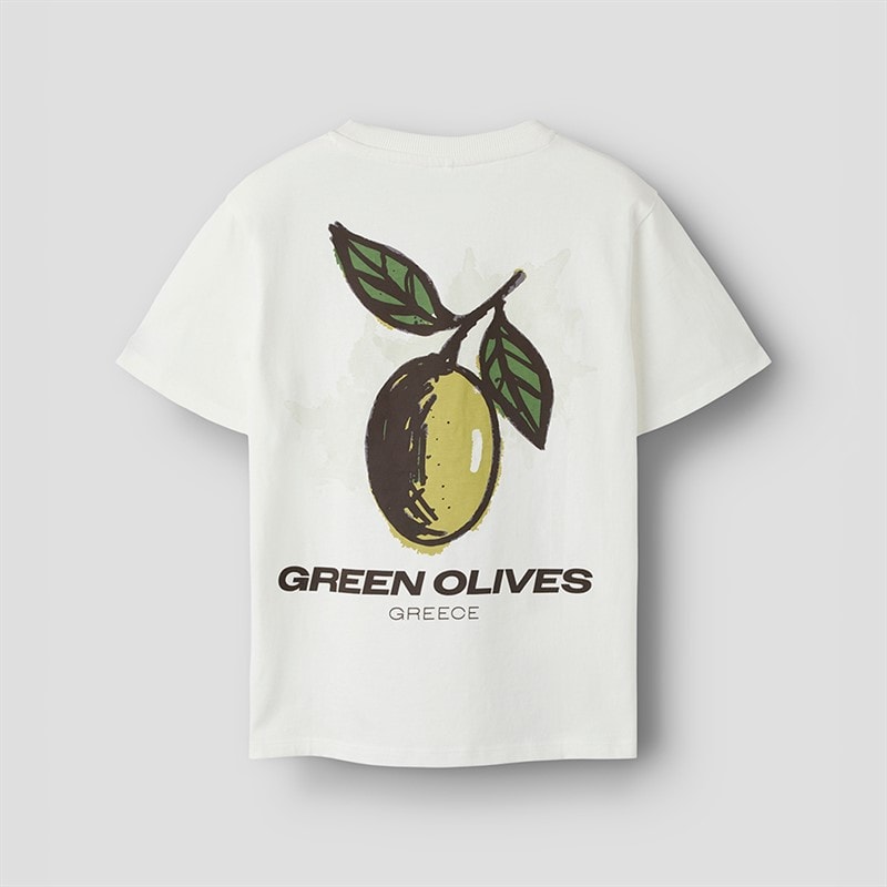 Name It Boys Halman Olive T-Shirt Cloud Dancer/Olive