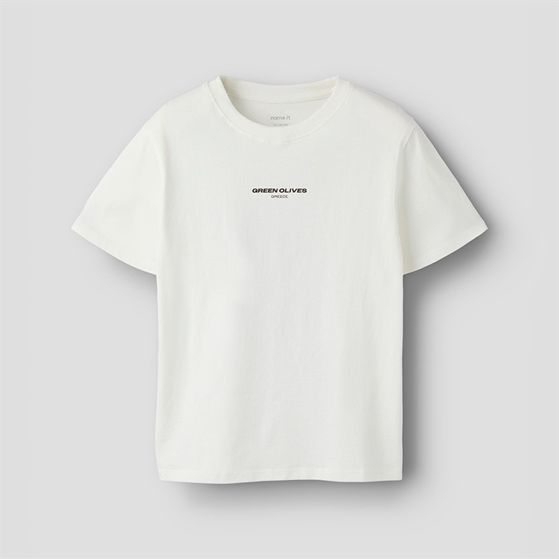 Name It Boys Halman Olive T-Shirt Cloud Dancer/Olive - Image 2