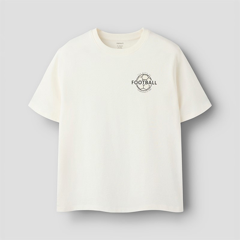 Name It Boys Himas Soccer T-Shirt Cloud Dancer/Football - Image 2