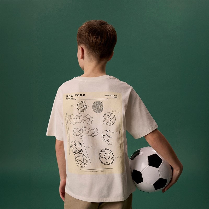 Name It Boys Himas Soccer T-Shirt Cloud Dancer/Football - Image 4