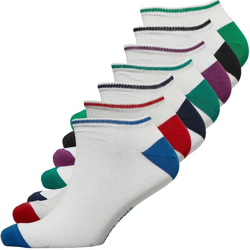 Smith And Jones Mens Osric Seven Pack Trainer Liner Socks White - Image 1