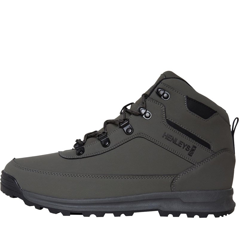 Henleys Mens Travis Boots Charcoal
