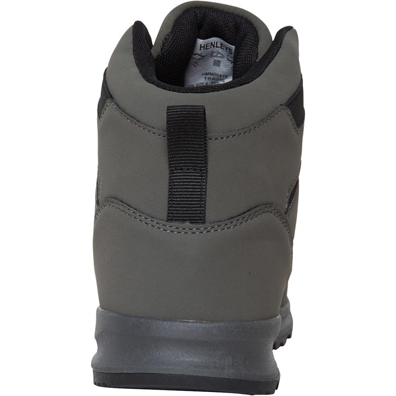 Henleys Mens Travis Boots Charcoal - Image 3