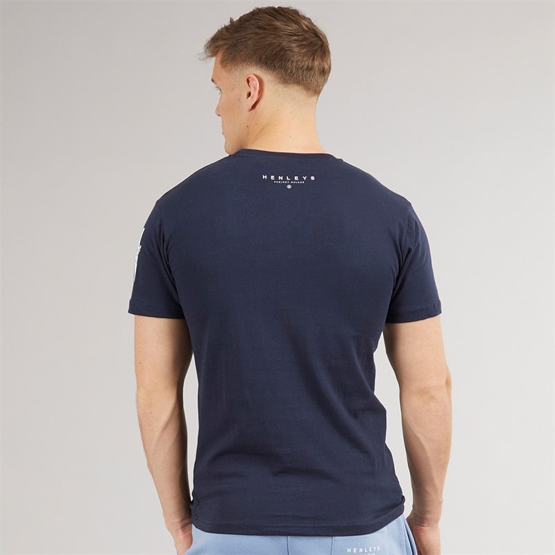 Henleys Mens Hentyme T-Shirt Navy - Image 2