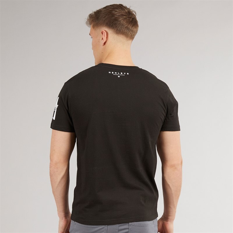 Henleys Mens Hentyme T-Shirt Black - Image 2