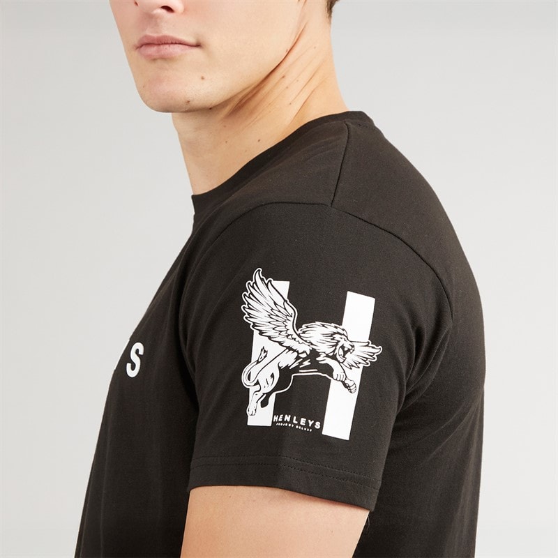Henleys Mens Hentyme T-Shirt Black - Image 3