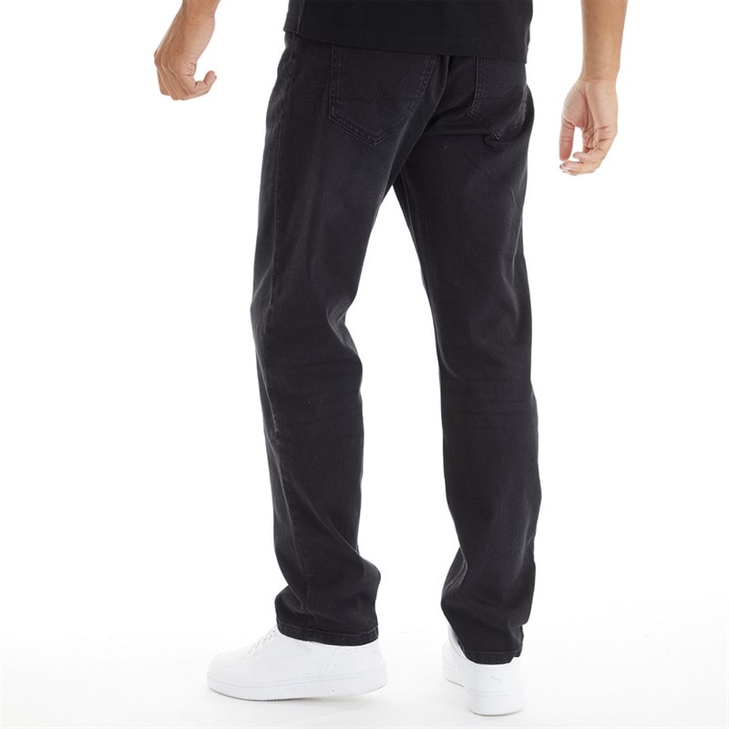 Henleys Mens Breeze Straight Fit Jeans Washed Black - Image 2