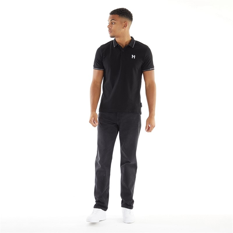 Henleys Mens Breeze Straight Fit Jeans Washed Black - Image 4