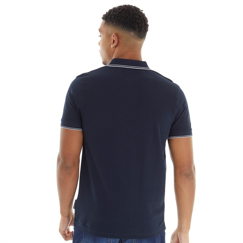 Henleys Mens Henflare Polo Shirt Navy - Image 2