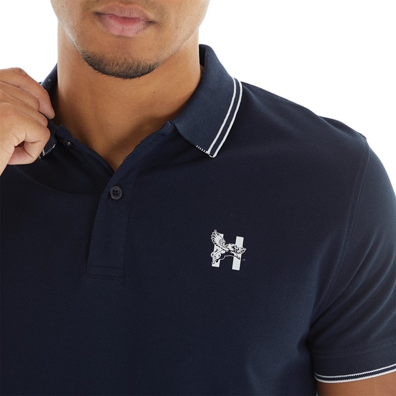 Henleys Mens Henflare Polo Shirt Navy - Image 3