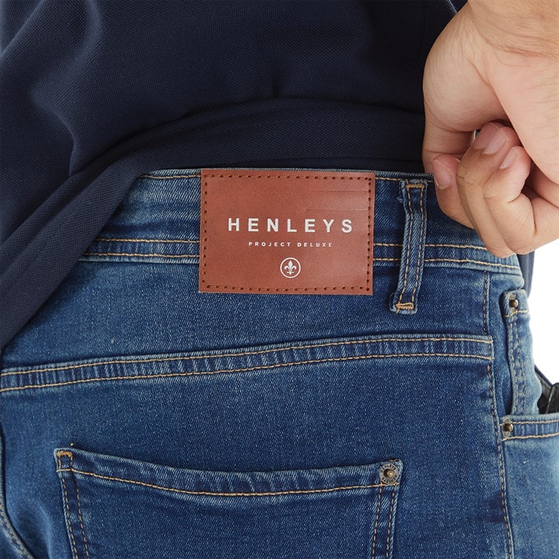 Henleys Mens Breeze Straight Fit Jeans Stone Wash - Image 3
