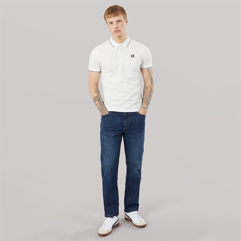 Henleys Mens Breeze Straight Fit Jeans Stone Wash - Image 4