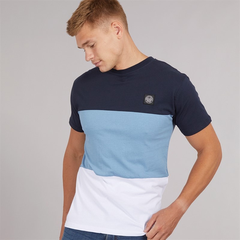Henleys Mens Henpanel T-Shirt Navy - Image 1