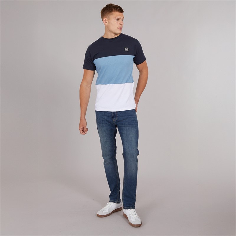 Henleys Mens Henpanel T-Shirt Navy - Image 3