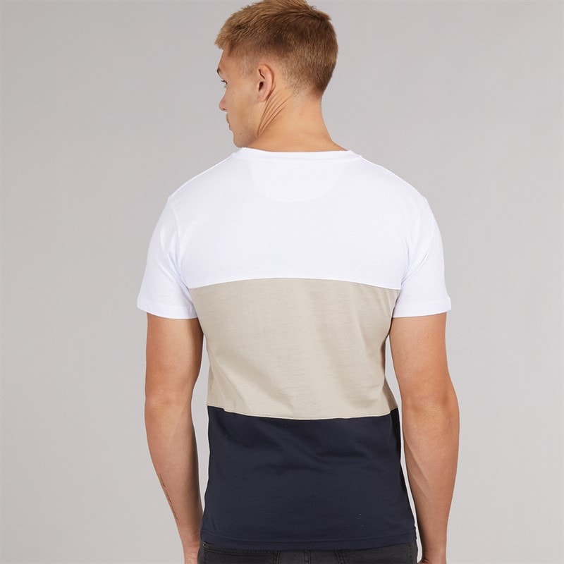 Henleys Mens Henpanel T-Shirt White - Image 2
