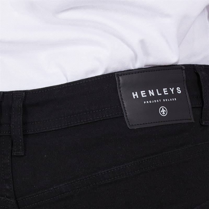 Henleys Mens Craze Comfort Jeans Black - Image 3
