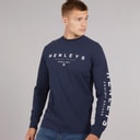 Henleys Mens Melvern Long Sleeve Top Navy