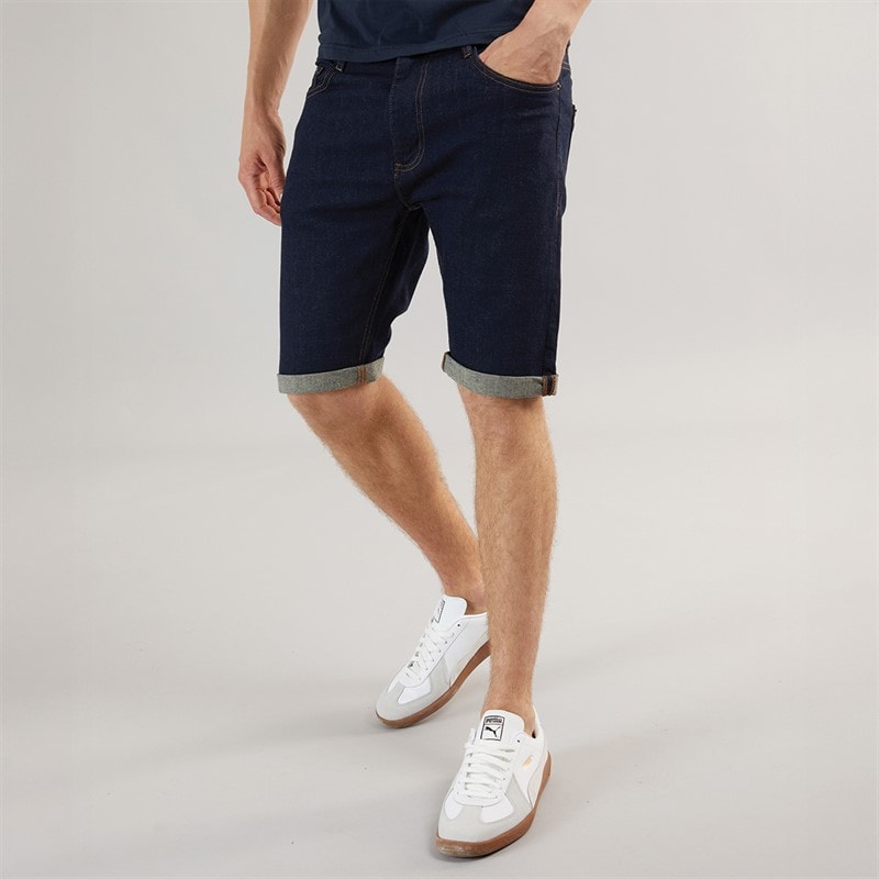 Henleys Mens Flex Denim Shorts Raw