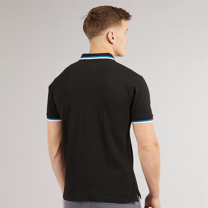 Henleys Mens Henalpha Polo Shirt Black - Image 2
