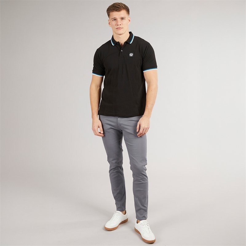 Henleys Mens Henalpha Polo Shirt Black - Image 4