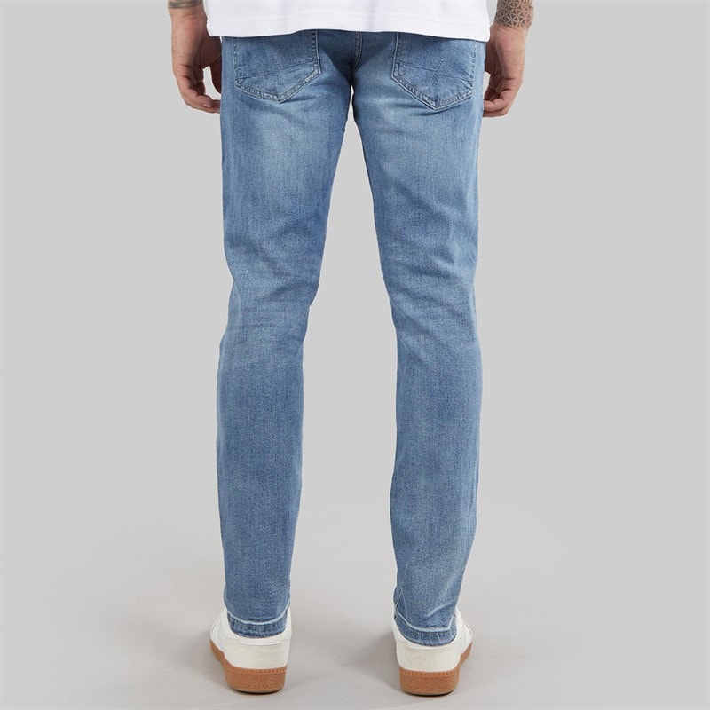 Henleys Mens Mayhen Slim Fit Jeans Light Wash - Image 2