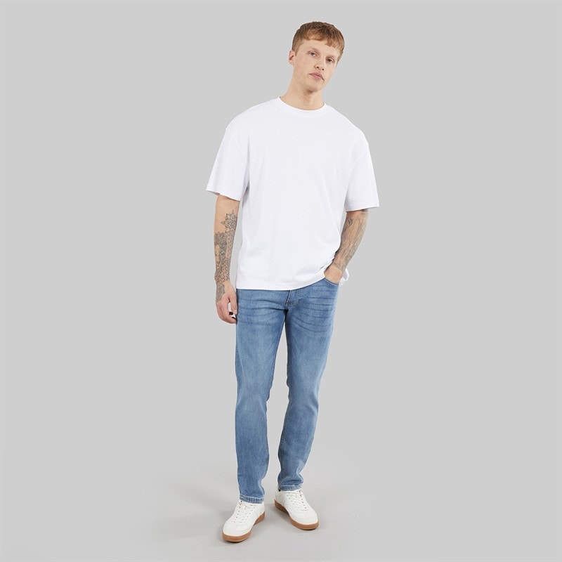 Henleys Mens Mayhen Slim Fit Jeans Light Wash - Image 4