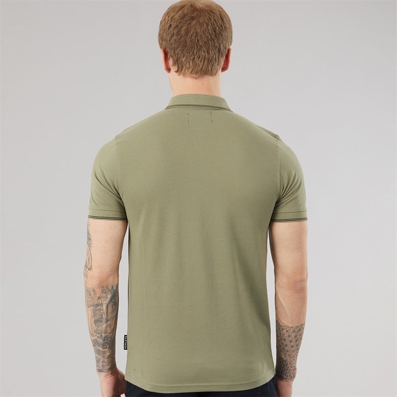 Henleys Mens Moorehen Polo Shirt Khaki - Image 2