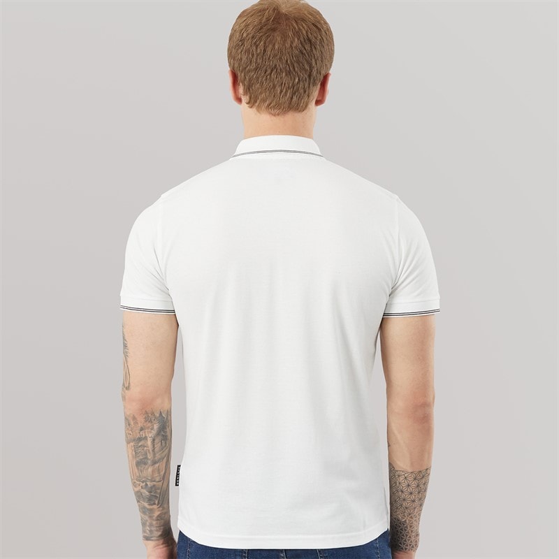 Henleys Mens Moorehen Polo Shirt White - Image 2