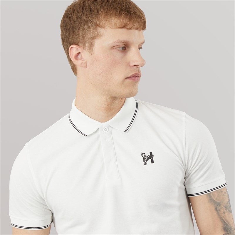 Henleys Mens Moorehen Polo Shirt White - Image 3