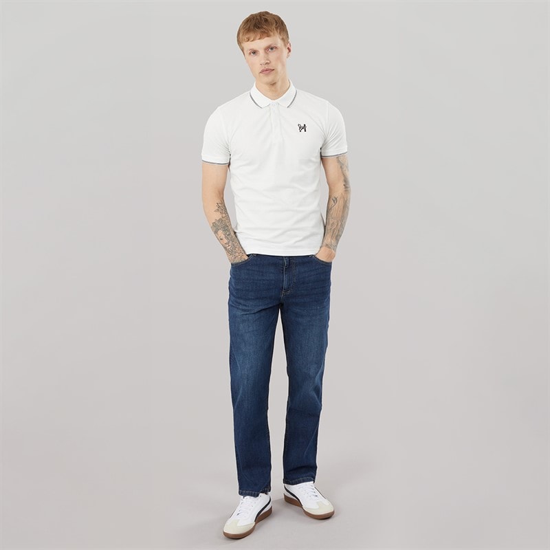 Henleys Mens Moorehen Polo Shirt White - Image 4