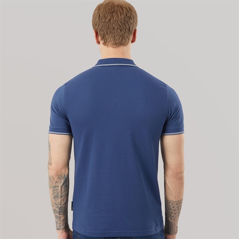 Henleys Mens Moorehen Polo Shirt Navy - Image 2