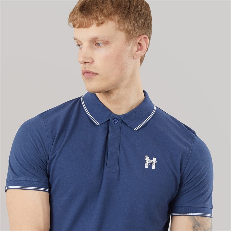 Henleys Mens Moorehen Polo Shirt Navy - Image 3