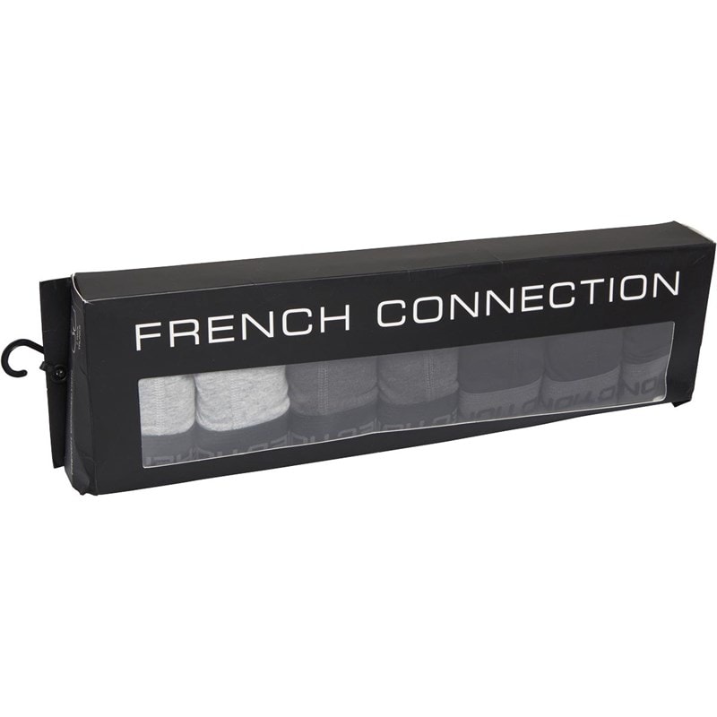 French Connection Mens Seven Pack FC Boxers FC3U Black/Black/Black/Charcoal/Charcoal/Grey - Image 2