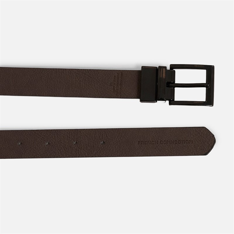 French Connection Mens FC Black Reversible Belt Black/Brown - Image 3