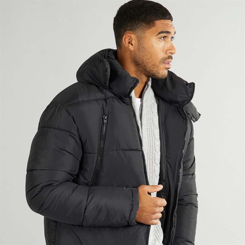 French Connection Mens Parka Zip Jacket Black - Image 3