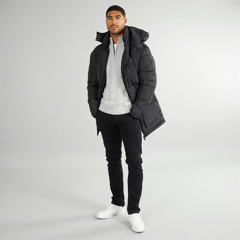 French Connection Mens Parka Zip Jacket Black - Image 4